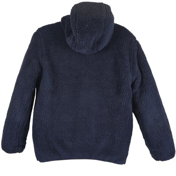 Eddie Bauer BOYS 2 Tone Reverable Sherpa Puffer Hooded Jacket L 14-16 - Picture 5 of 6